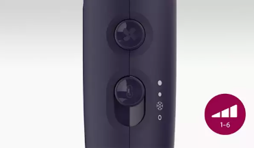  Precise control with 6 heat and speed settings